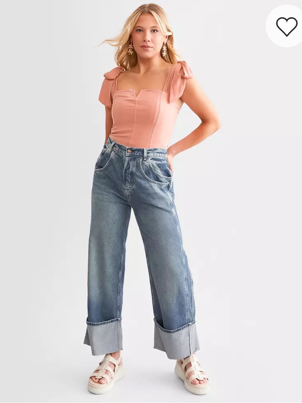 Free People We The Free Final Countdown Low Rise Cuffed Boyfriend Jeans